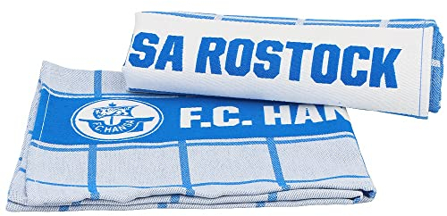 FC Hansa Rostock Geschirrhandtücher Geschirrtuch Geschirrhandtuch 2er-Set