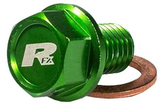 RFX Pro Magnetische Ablaufschraube (grün) [M8 x 16 mm x 1,5] Kawasaki KXF250 21-23 KXF450 19-23