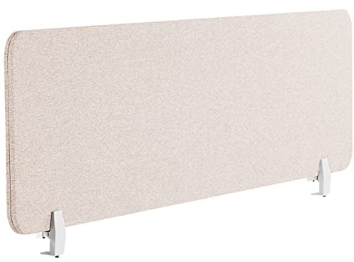 Schreibtisch Trennwand Akustik Polster beige 160 x 40 cm Schallschutz Wally