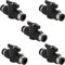 Pneumatik Steckverbinder 6mm, 5 Stück Pneumatik Druckluft Absperrhahn Rundschnur Pneumatik Schlauch 6mm Steckverbinder Pneumatikventil Pneumatischer Direktkopf für Gas Schnellkupplung