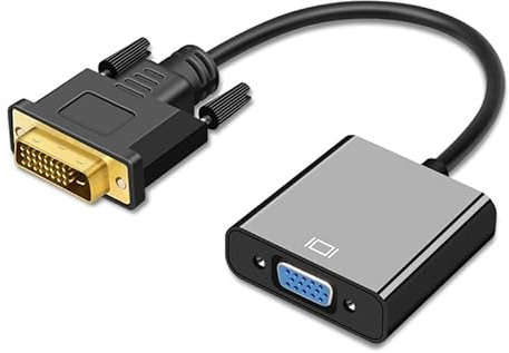 Xingdianfu Adattatore DVI a VGA Cavo Convertitore DVI-D a VGA 24+1 Supporto 60Hz e 3D per Sistemi DVI per Connettersi a VGA Display