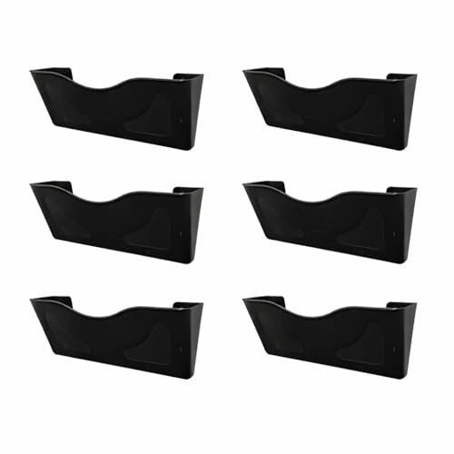 Deflecto Lot de 6 Porte-Documents Muraux A4 Paysage Graphite - Support Affiche A4 - Présentoir Prospectus A4 - Range-Courrier Mural - Support Poster A4 - Porte-Menues A4