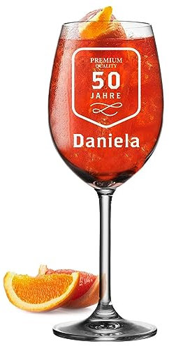 polar-effekt Leonardo Aperol Spritz Wein-Glas 460 ml mit Gravur - spülmaschinenfestes Cocktailglas - Geschenk für Freund, Freunde und Familie - ideal zum Trinken von Lillet, Wein und Sangria