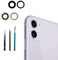 2 Pcs/Set 11 Camera Glass Lens Replacement for iPhone 11 Back Rear Camera Glass Lens Cover Replacement+Repair Tool Kit, Anti-Lens Scratch & Waterproof