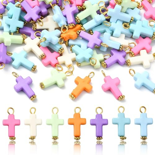 Ipotkitt Schmuckherstellung Charms verschiedene Acryl Charms Anhänger für DIY Halskette Armband Ohrring Bastelbedarf, Acryl, Kein Edelstein