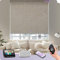 Graywind Customised Smart Blackout Roller Blinds Compatible with Alexa Google, Thermal Insulated Rechargeable Electric Blinds with Remote, Triple Weaved Fabric Motorised Window Shades, Light Coffee
