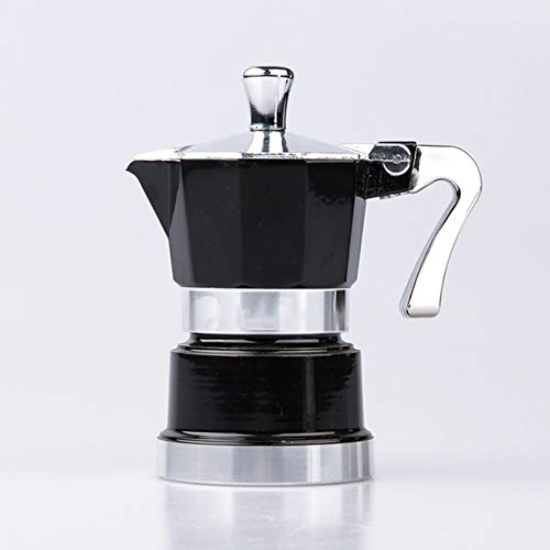 OQHAIR Moka Pot Mini Moka in Alluminio Caffettiera Moka Apparecchio per Il caffè Macchina per caffè Espresso Piano Cottura Macchine per Il caffè (Colore : Blu Dimensioni : 1 Tazza) (Nero