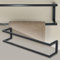 ML-Design Porte-Serviettes 15 x 15 x 70 cm, en Acier, Anthracite, Étagère à Serviettes, Barre Range-Serviettes, Support Mural, Montage Vertical ou Horizontal, Organisateur pour Salle de Bain, Cuisine