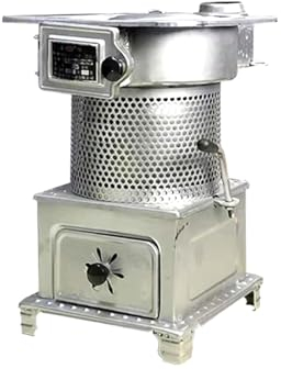 OUTFYT Poele à Bois Bouilleur, Poêle de Chauffage Intérieur, avec Commutateur Rotatif de Conduit d'air Réglable, Four de Gazéification Intérieur Domestique pour Le Chauffage et la Cuisson