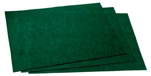 Minerva Hojas de tela de fieltro acrílico de 9 x 12 pulgadas, color verde acebo, cada una