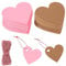 200 Stück Herz Kraftpapier Anhänger, Rosa Geschenkanhänger, Herz Kraftpapier Anhänger Etiketten Rot und Baumwollschnur 20M für Party Geburtstag Valentinstag Christmas Hochzeit