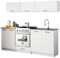 3E 3xE living.com Küchenset in Farbe: Weiß, A: B: 200 cm, H: 174 cm, T: 46 cm