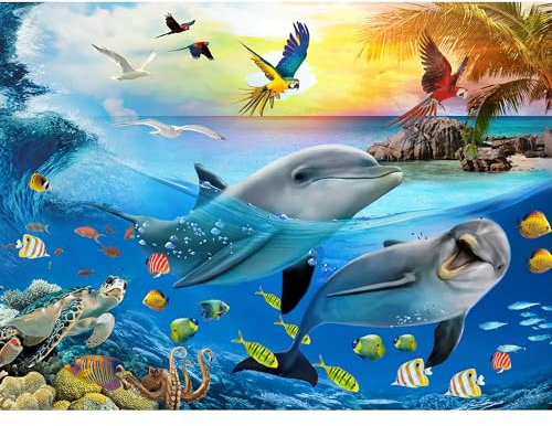 1000 Piece Jigsaw Puzzles for Adults, Colorful Ocean World Jigsaw 1000 Pieces,Educational Puzzle for Adults, Stress Relief Puzzle Game,Unique Brain Teaser.
