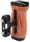 Camera Cage Side Handle, Camera Cage Handle Grip with Cold Shoe Mount, 1/4 Inch Screw and 1/4 Inch Threads, Up and Down Adjustable, Wooden Locating Side Handle