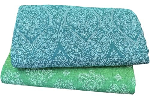 Bassetti Kerala Tagesdecke aus 100% Baumwolle in der Farbe Grün V1, Maße: 265x255 cm - 9332270