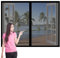 Zanzariera Magnetica Finestra 113 x 140 cm Tenda Zanzariera Porta Ingresso Autoadesiva Traspirante per Legno Ferro Porte in Alluminio e Balcone, Nero