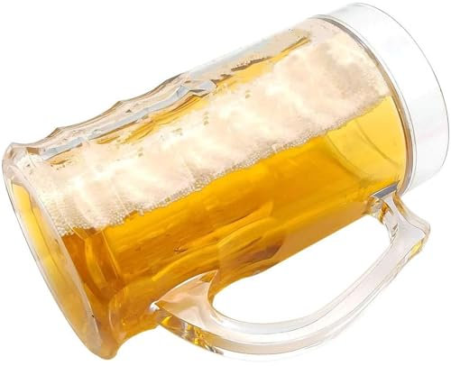 TocaFeank Jarras De Cerveza Simuladas Divertidas - Jarra de Cerveza Realista con Asas - Apta Para Lavavajillas Regalo Divertido De Broma Para Hombres Y Mujeres