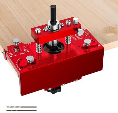 Metal Concealed Hinge Jig with Built-in Screw Hole Guide, Precision 35mm Cabinet Door Hinge Jig with Wider Offset from 2 to 8mm, Woodworking Door Cabinet Hinges Mounting Tool