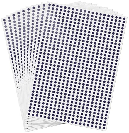 FINDAT 7000 Stück 6.3 mm Klebepunkte Runde Punktaufkleber Etiketten Violett | Selbstklebend, Wasserfest. Für Kalender, Büro, Schule, Farbcodierung & Markierung