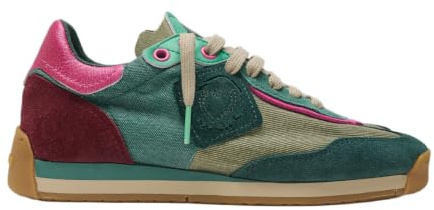 Satorisan - Enso Gaia - Casual Sneaker Herren und Damen - Vintage Leder und Textil Sportschuhe Bequem, Nachhaltig und Dauerhaft - Diving Green - 40