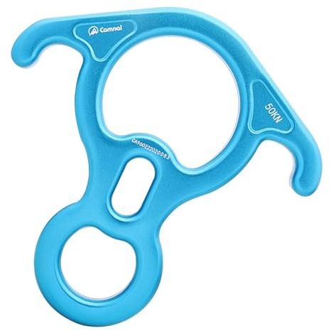 QUXVUIS Dispositivo di discesa versatile da 50 kN per appassionati di avventure che praticano speleologia e, attrezzatura per la discesa con capacità di carico elevata,