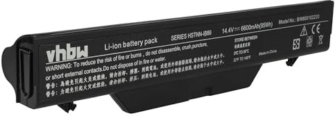 vhbw Batterie Compatible avec HP ProBook 4720, 4710, 4515, 4510, 4710s, 4720s, 4515s, 4510s Ordinateur Portable (6600mAh, 14,4V, Li-ION)