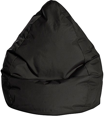 Sitting Point only by Magma BeanBag Brava XXL Sitzsack, ca. 80x130cm, großer Sitzsessel, Lounge-Sessel, Hülle bei 30°C waschbar, Made in Germany, schwarz