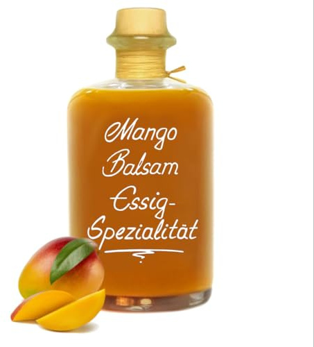 Exotischer Mango Balsam Essig - Spezialität 1L mit 40% Fruchtmark vollfruchtig & sehr mild 5% Säure