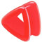 Piercingfaktor Farbiger Flesh Tunnel Silikon Double Flared Weich Flexibel Dreieck Triangel Ohr Plug Ear Piercing 4mm Rot