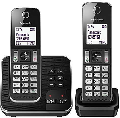 Panasonic, telefono cordless per casa con segreteria telefonica digitale e blocco chiamate indesiderate, confezione da 1 pezzo, modello: KX-TGD320EB