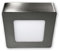 LED Aufbauleuchte Aufbauspot 6W warmweiß 2800K | Moderne Panel Deckenlampe aus Aluminium | Aufbaustrahler eckig 230V Edelsthal Optik | Deckenleuchte Panelleuchte Aufputz alu gebürstet |