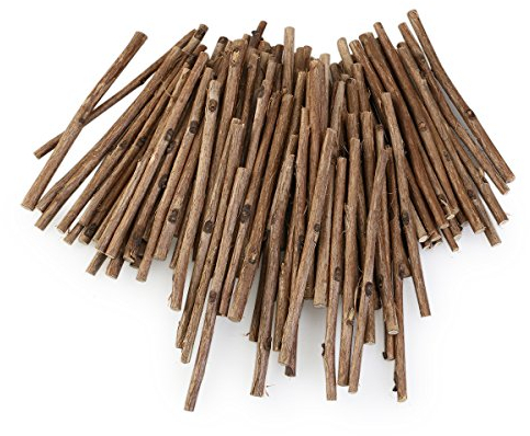 WINOMO 100pcs Holzblock Sticks für DIY Handwerk 10CM langen 0,3-0,5 CM im Durchmesser (Holzfarbe)