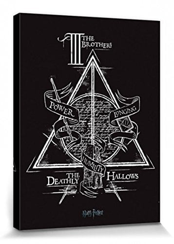 Harry Potter 1art1 Poster Die Heiligtümer des Todes Bilder Leinwand-Bild Auf Keilrahmen | XXL-Wandbild Poster Kunstdruck Als Leinwandbild 80x60 cm
