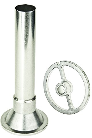 Wurstfüller - Set kompatibel mit Fleischwolf Größe 5 (1 X Füllrohr Rohrdurchmesser 30 mm + 1 X Führungsscheibe) Inox, Metzgerqualität