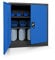 Jan Nowak Kleiner Aktenschrank C001B Büroschrank Metallschrank Lagerschrank 2 Verstellbare Fachböden Pulverbeschichtet Abschließbar 92,5 cm x 90 cm x 40 cm (Anthrazit-Blau)