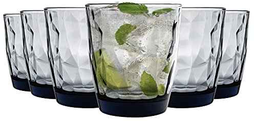 Bormioli Rocco Diamond -Wassergläser - 390ml - Blau - Pack Von 12