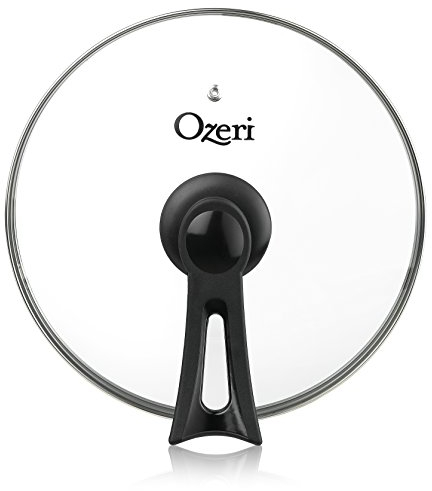 Ozeri ZP2-26GL - Tapa para sartenes de pie con fritas de vidrio templado, 10 unidades, vidrio, Transparente, 10 pulgadas