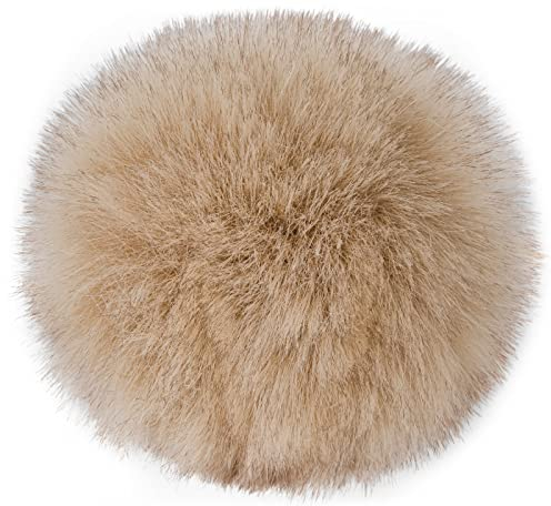 styleBREAKER Kunstfell Bommel für Mützen und Beanies, Fake Fur, Winter Fellbommel 04024161, Farbe:Beige-Braun