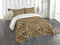 ABAKUHAUS Braun Tagesdecke Set, Leopard-Druck, Set mit Kissenbezügen Waschbar, für Doppelbetten 220 x 220 cm, Braun
