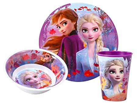 Frozen Set petit-déjeuner en mélamine sans ourlet 3 pièces 2 tasses Application