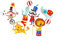 Toyandona 72 Stück Kuchen Topper Zirkus Tier Cartoon Tiger Delfin Cupcake Topper Cake Decor für Kinder Geburtstag Party