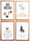 OWLBOOK Weihnachtskarten 4er Set Geschenkkarte mit Briefumschlag Geschenke Geschenkideen zu Weihnachten