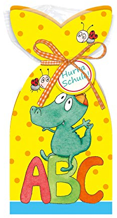 STEINBECK Einschulung Geschenk süß Erstklässler Schulstart Fruchtgummi Schultüte Zuckertüte 100g Befüllung ABC Schulkind Tiere