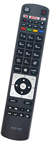 ALLIMITY RC5118F Remote Control Replacement for Hitachi TV with Neflix 32HB16J61U 32HB16J61UB 32HB16J61U 32HB16T61UB 43HB16T72U 24HB11J65U 32HB16T61U 32HB16J61UA 43HB16J72U 55HK15T74U