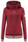 TrendiMax Damen Sweatjacke Kapuzenpullover Zip Hoodie Kapuzenjacke Winter Sweatshirt Jacke, Weinrot, M