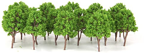 Lotto di 20 Pezzi di Albero Modello Paesaggio per Modellismo Ferroviario Scala N 7,5 Cm