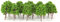 Lotto di 20 Pezzi di Albero Modello Paesaggio per Modellismo Ferroviario Scala N 7,5 Cm
