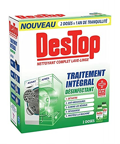 DESTOP - Nettoyant Complet Lave Linge Désinfectant 2 Doses - Lot De 3 - Offre Special