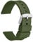 WOCCI 21mm Silicone Watch Strap, Quick Release Rubber Replacement Band with Silver Stainless Steel Buckle (Military Green)