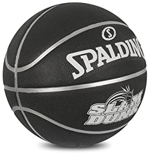 Spalding Dunk Black Herren Basketball, offizielle Größe 7, ohne Luftpumpe